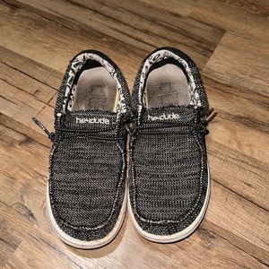 Boys Wally Youth Hey Dudes Black Size Y3-L4